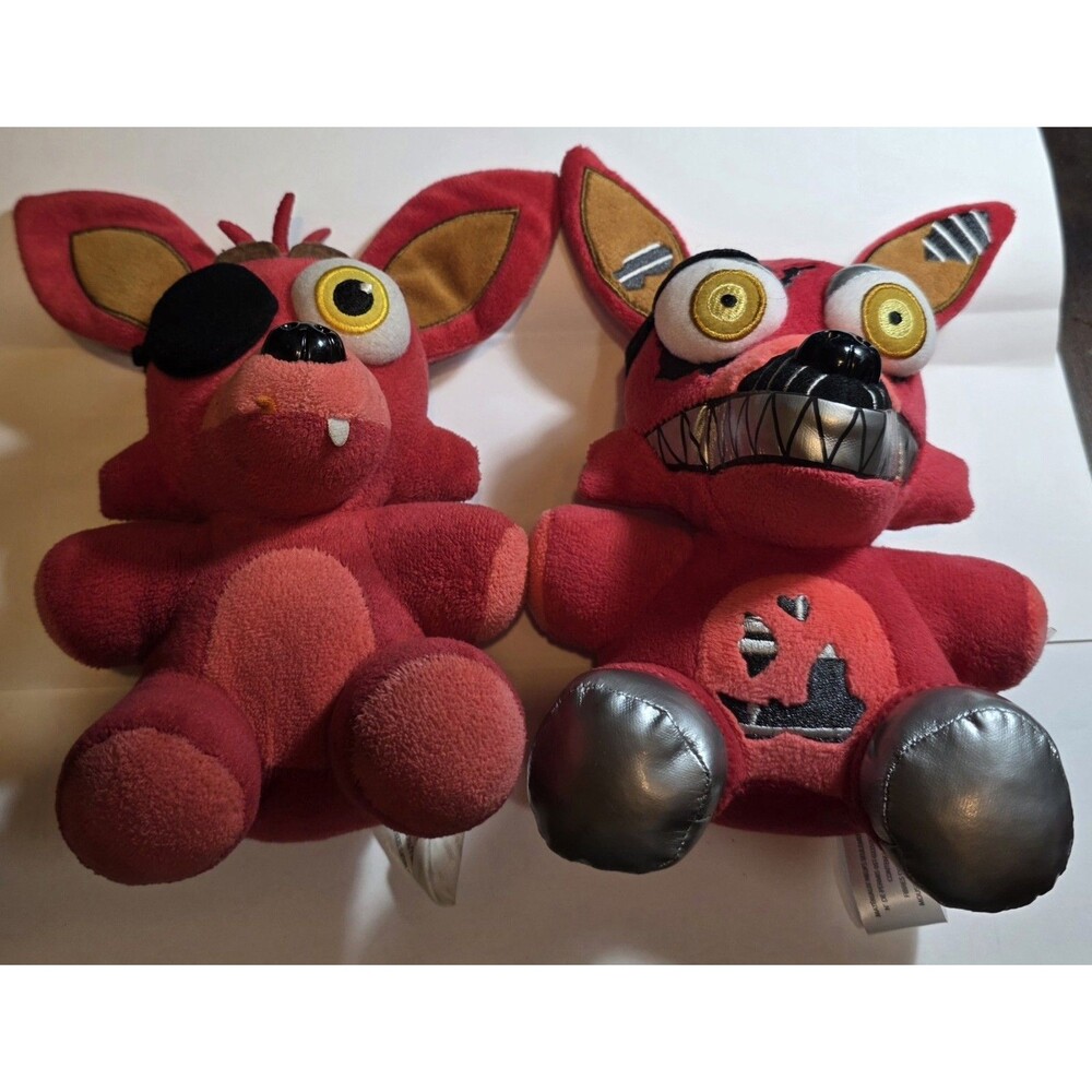 Nightmare Foxy Plush AND Classic Foxy-Five Nights at Freddys 4 Funko Plushies